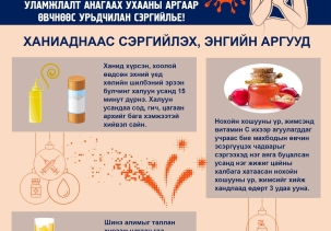 УЛАМЖЛАЛТ АНАГААХ УХААНЫ АРГААР ӨВЧНӨӨС УРЬДЧИЛАН СЭРГИЙЛЬЕ